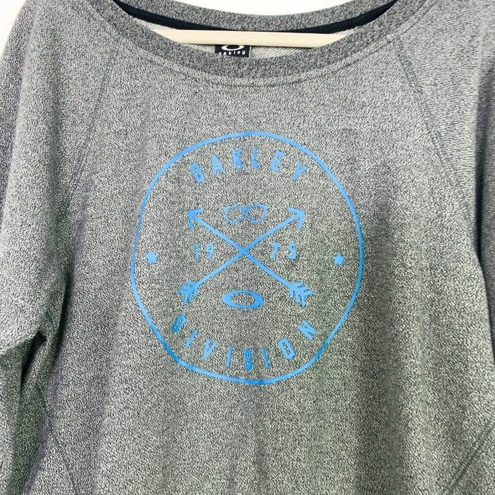 Oakley XL Gray Graphic Wide Scoop Neck Sweater - Picture 3 of 7